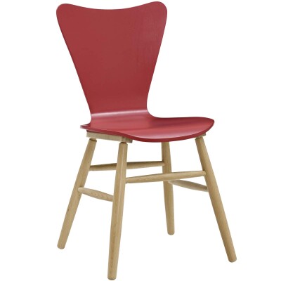 EEI-2672-RED Cascade Wood Dining Chair Red