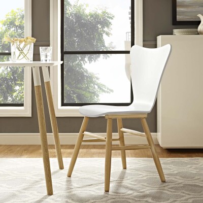EEI-2672-WHI Cascade Wood Dining Chair White