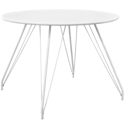 EEI-2673-WHI-SET Satellite Circular Dining Table White