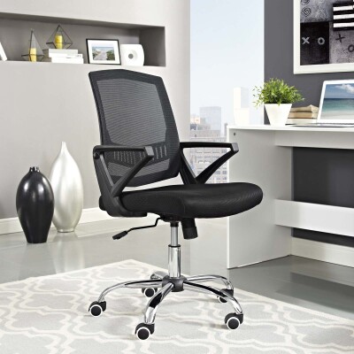 EEI-2684-BLK Proceed Mid Back Upholstered Fabric Office Chair Black