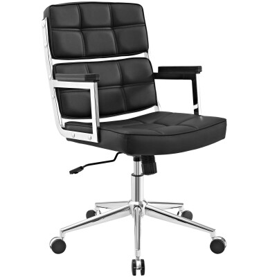EEI-2685-BLK Portray Highback Upholstered Vinyl Office Chair Black