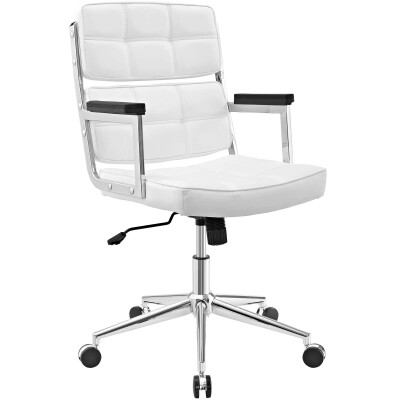 EEI-2685-WHI Portray Highback Upholstered Vinyl Office Chair White