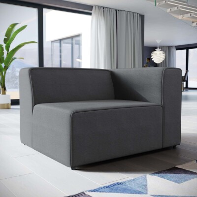 EEI-2722-GRY Mingle Fabric Right-Facing Sofa Gray