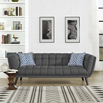 EEI-2730-GRY Bestow Upholstered Fabric Sofa Gray