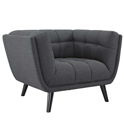 EEI-2732-GRY Bestow Upholstered Fabric Armchair Gray
