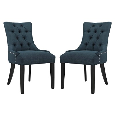 EEI-2743-AZU-SET Regent Dining Side Chair Fabric (Set of 2) Azure