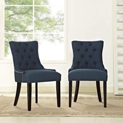 EEI-2743-AZU-SET Regent Dining Side Chair Fabric (Set of 2) Azure