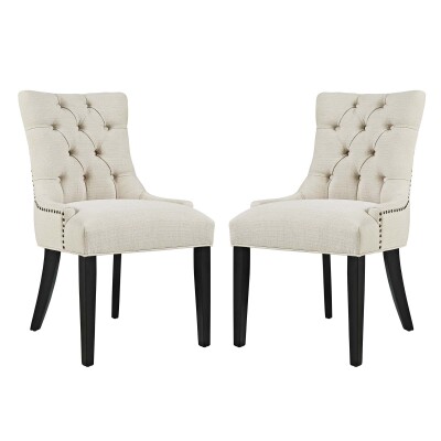 EEI-2743-BEI-SET Regent Dining Side Chair Fabric (Set of 2) Beige