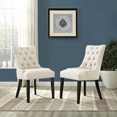 EEI-2743-BEI-SET Regent Dining Side Chair Fabric (Set of 2) Beige