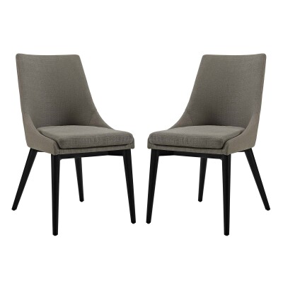 EEI-2745-GRA-SET Viscount Dining Side Chair Fabric (Set of 2) Granite
