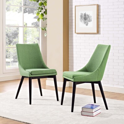 EEI-2745-GRN-SET Viscount Dining Side Chair Fabric (Set of 2) Kelly Green