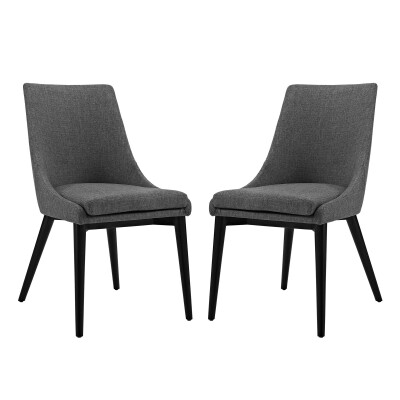 EEI-2745-GRY-SET Viscount Dining Side Chair Fabric (Set of 2) Gray