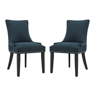 EEI-2746-AZU-SET Marquis Dining Side Chair Fabric (Set of 2) Azure