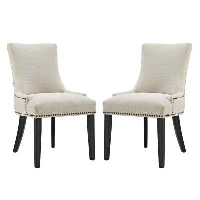 EEI-2746-BEI-SET Marquis Dining Side Chair Fabric (Set of 2) Beige