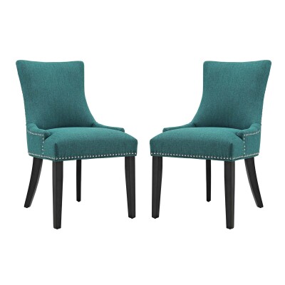EEI-2746-TEA-SET Marquis Dining Side Chair Fabric (Set of 2) Teal