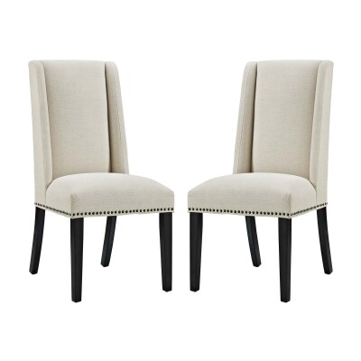 EEI-2748-BEI-SET Baron Dining Chair Fabric (Set of 2) Beige