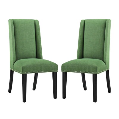 EEI-2748-GRN-SET Baron Dining Chair Fabric (Set of 2) Green