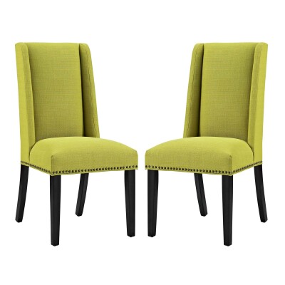 EEI-2748-WHE-SET Baron Dining Chair Fabric (Set of 2) Wheatgrass