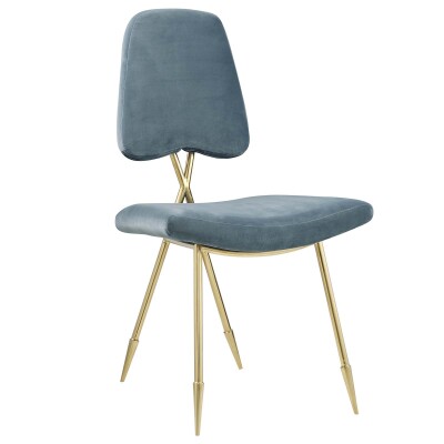 EEI-2811-SEA Ponder Upholstered Velvet Dining Side Chair Sea Blue