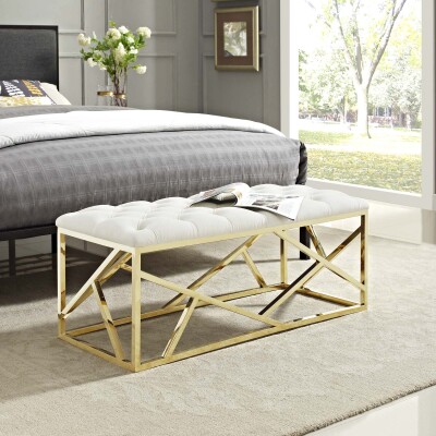 EEI-2847-GLD-IVO Intersperse Bench Gold Ivory