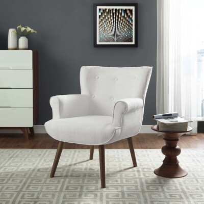 EEI-2941-WHI Cloud Upholstered Armchair White