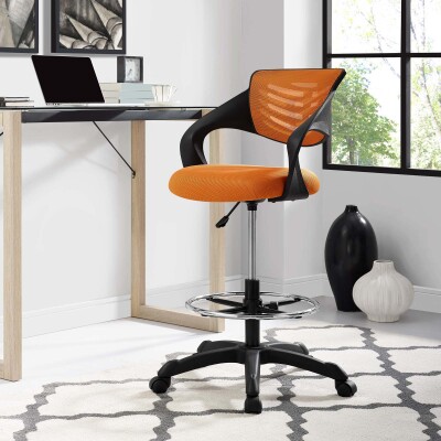 EEI-3040-ORA Thrive Mesh Drafting Chair Orange
