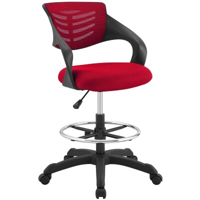 EEI-3040-RED Thrive Mesh Drafting Chair Red