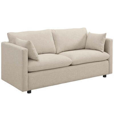 EEI-3044-BEI Activate Upholstered Fabric Sofa Beige