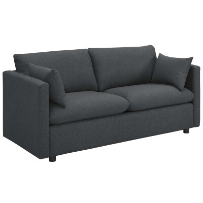 EEI-3044-GRY Activate Upholstered Fabric Sofa Gray