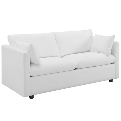 EEI-3044-WHI Activate Upholstered Fabric Sofa White