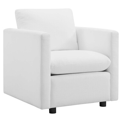 EEI-3045-WHI Activate Upholstered Fabric Armchair White