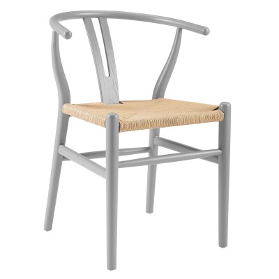 EEI-3047-LGR Amish Dining Wood Side Chair Light Gray