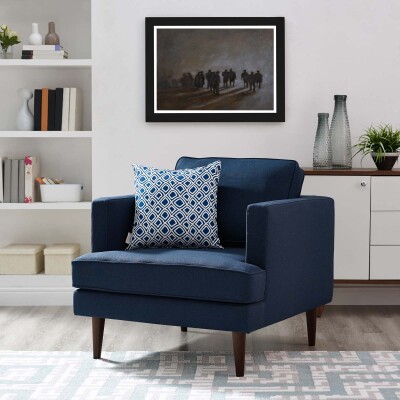 EEI-3055-BLU Agile Upholstered Fabric Armchair Blue