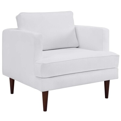 EEI-3055-WHI Agile Upholstered Fabric Armchair White
