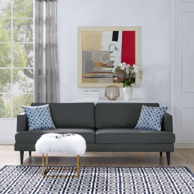 EEI-3057-GRY Agile Upholstered Fabric Sofa Gray