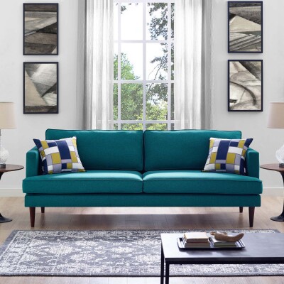 EEI-3057-TEA Agile Upholstered Fabric Sofa Teal