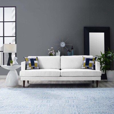EEI-3057-WHI Agile Upholstered Fabric Sofa White