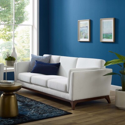 EEI-3062-WHI Chance Upholstered Fabric Sofa White