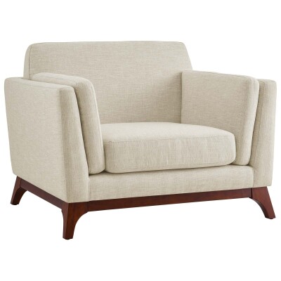 EEI-3063-BEI Chance Upholstered Fabric Armchair Beige