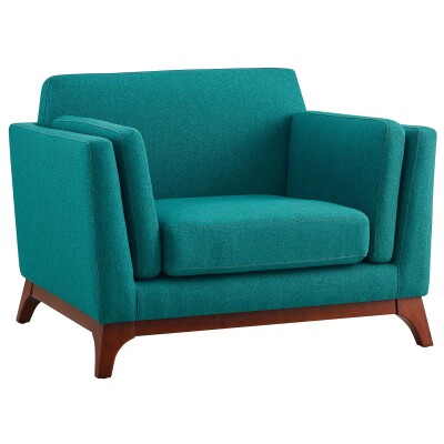 EEI-3063-TEA Chance Upholstered Fabric Armchair Teal