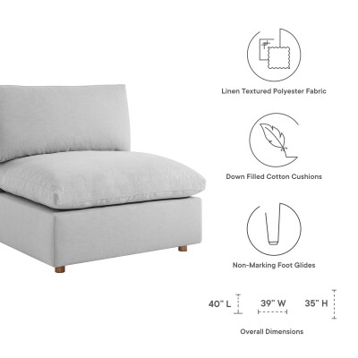 An image of a grey chair with a cushion and instructions.