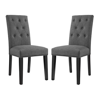 EEI-3325-GRY Confer Dining Side Chair Fabric (Set of 2) Gray