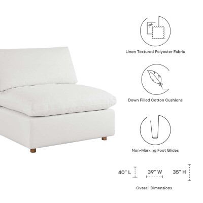 A white chair with a white cushion and instructions.