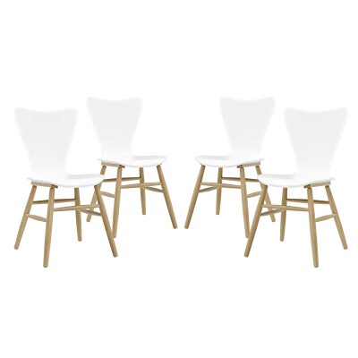 EEI-3380-WHI Cascade Dining Chair (Set of 4) White