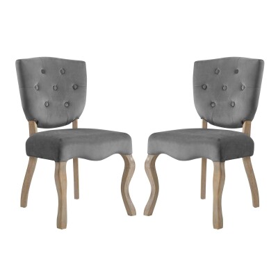 EEI-3381-GRY Array Dining Side Chair (Set of 2) Gray