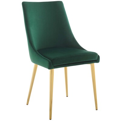 EEI-3416-GRN Viscount Modway Accent Performance Velvet Dining Chair Green