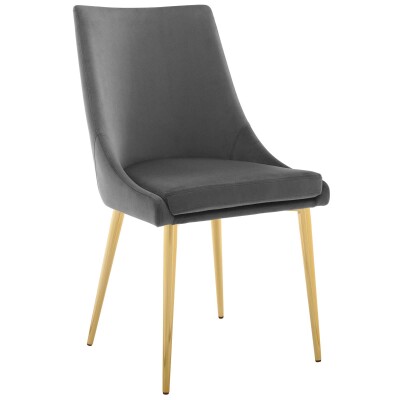 EEI-3416-GRY Viscount Modway Accent Performance Velvet Dining Chair Gray