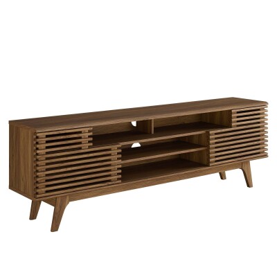 EEI-3433-WAL Render 71" Media Console TV Stand Walnut