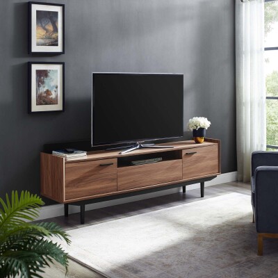 EEI-3435-WAL-BLK Visionary 71" TV Stand