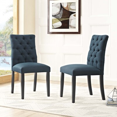 EEI-3474-AZU Duchess Dining Chair Fabric (Set of 2) Azure